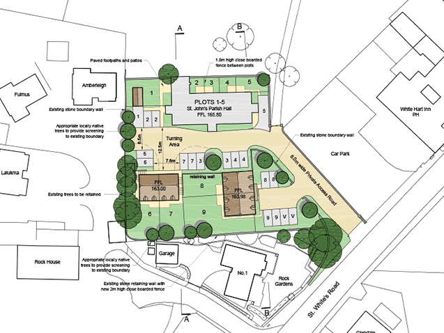 St Johns Parish Hall site layout